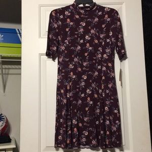 short sleeve flower dress👗